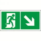                  Знак безопасности BL-3517.E36"Напр. к эвакуационному выходу направо вниз" | a18609 | Белый свет
               