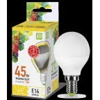                  Лампа светодиодная LED-ШАР-standard 5Вт 230В Е14 3000К 450Лм | 4690612002125 | ASD
               