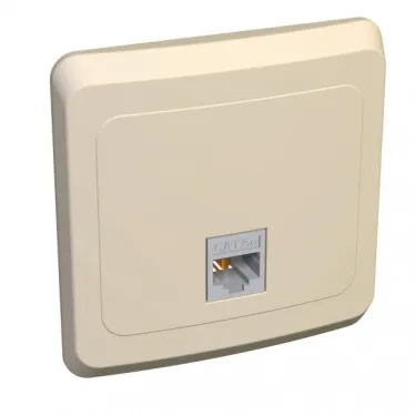 ЭТЮД Розетка компьютерная RJ45 категория 5 бежевая