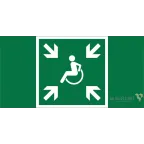                  Знак безопасности BL-2010B.E65 "Пункт (место) сбора МГН (безопасная зона МГН)
               