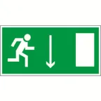                  Знак безопасности BL-2915B.E09"Указ. двери эвакуац. выхода (прав.)" | a16648 | Белый свет
               