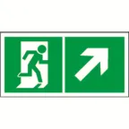                  Знак безопасности BL-3517.E37"Напр. к эвакуационному выходу направо вверх" | a18610 | Белый свет
               