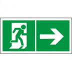                  Знак безопасности PP-40205.E35 "Напр. к эвакуационному выходу направо" | a18196 | Белый свет
               