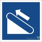                  Знак безопасности BL-1515.D04"Эскалатор (подъёмник) " | a20097 | Белый свет
               