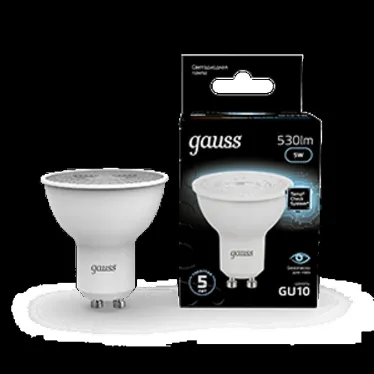 Лампа светодиодная LED 5Вт GU10 220В 4100К MR16 | 101506205 | Gauss