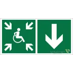                  Знак безопасности BL-3015.E78"Указ. двери пункта сбора(безоп.зоны)МГН(прав.)" | a19334 | Белый свет
               