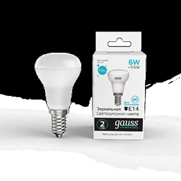 Лампа светодиодная Elementary R50 6W 450lm 4100K Е14 LED 1/10/50 | 63126 | Gauss