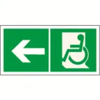                  Знак безопасности BL-2915B.E72"Напр. движения к эвакуац. выходу МГН налево" | a18505 | Белый свет
               