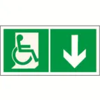                  Знак безопасности BL-2010B.E70"Указ. двери эвакуац. выхода (прав.) для МГН" | a18347 | Белый свет
               