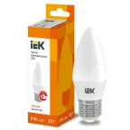 Лампа светодиодная LED 5Вт Е27 220В 3000К C35 свеча | LLE-C35-5-230-30-E27 | IEK