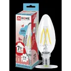                  Лампа светодиодная LED-СВЕЧА-deco 7Вт 230В Е14 4000К 630Лм прозр | 4690612007618 | IN HOME
               