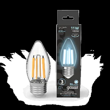 Лампа светодиодная Filament Свеча 11W 830lm 4100К Е27 LED 1/10/50 | 103802211 | Gauss