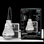 Лампа светодиодная Led A60 3W 130lm 4000K с солнечной панелью 1/40 | 902102203 | Gauss