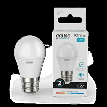 Лампа светодиодная LED Elementary Шар 12W 920lm E27 4100K | 53222 | Gauss
