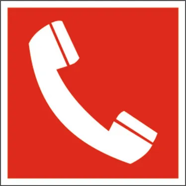 Пиктограмма (Наклейка) "Телефон для использования при пожаре" PP-17174.F05 для GARDA  | a17181 | Белый свет