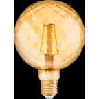 Лампа светодиодная LED, филаментная, золотистая, Vintage 1906 LED CL PINECONE FIL GOLD 40 non-dim 4, 5W/825 E27 | 4058075092037 | Osram