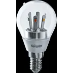 Лампа светодиодная LED 5Вт Е14 230В 2700К NLL-G45-5-230-2.7K-E14-CL шарик прозрачный | 71294 | Navigator