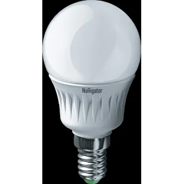 Лампа светодиодная LED 5Вт Е14 230В 6500К NLL-P-G45-5-230-6.5K-E14 шарик матовый | 61252 | Navigator