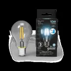 Лампа светодиодная Black LED Filament A60 E27 10W 970lm 4100К step dimmable | 102802210-S | Gauss
