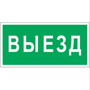 Пиктограмма (Наклейка) "Выезд" NPU-3413.N02  | a17835 | Белый Свет