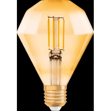 Лампа светодиодная филаментная Vintage 1906 LED CL DIAMOND FIL GOLD 40 non-dim 4, 5W/825 E27 | 4058075091955 | Osram
