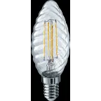 Лампа светодиодная LED 8,5Вт Е14 230В 4000К NLL-F-TC35-4-230-4K-E14 свеча витая прозрачная | 61340 | Navigator