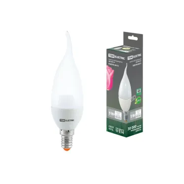 Лампа светодиодная LED 5Вт E14 220В 3000К WFC37 свеча на ветру | SQ0340-0015 | TDM