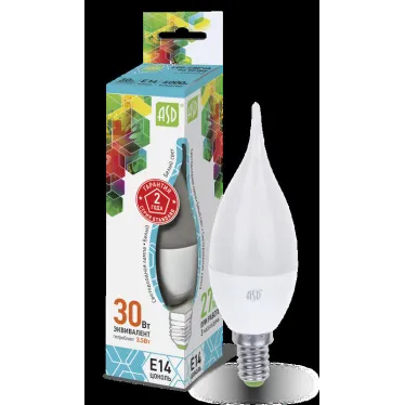 Лампа светодиодная LED-СВЕЧА НА ВЕТРУ-standard 3.5Вт 230В Е14 4000К 320Лм | 4690612004747 | ASD