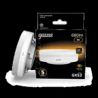 Лампа светодиодная LED 8Вт GX53 220В 2700К | 108008108 | Gauss