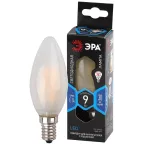 Лампа светодиодная F-LED B35-9w-840-E14 frost (филамент, свеча мат, 9Вт, нейтр, E14) | Б0046996 | ЭРА