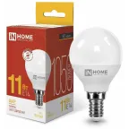                  Лампа светодиодная LED-ШАР-VC 11Вт 230В Е14 3000К 990Лм | 4690612020587 | IN HOME
               