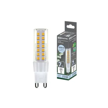 Лампа светодиодная G9-7 Вт-230 В-4000 К, SMD, 17,5x65,5 мм | SQ0340-0226 | TDM