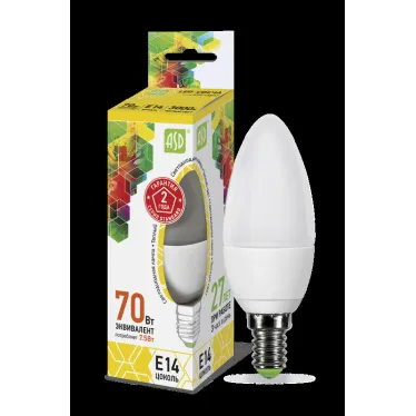 Лампа светодиодная LED-СВЕЧА-standard 7.5Вт 230В Е14 3000К 675Лм | 4690612003924 | ASD
