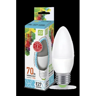 Лампа светодиодная LED-СВЕЧА-standard 7.5Вт 230В Е27 4000К 675Лм | 4690612003955 | ASD