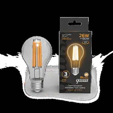 Лампа светодиодная Filament А70 26W 2600lm 2700К Е27 LED 1/10/40 | 102902126 | Gauss