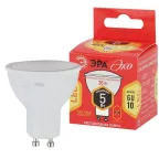 Лампа светодиодная RED LINE ECO LED MR16-5W-827-GU10 | Б0019062 | ЭРА