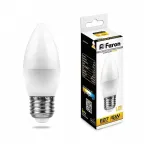 Лампа светодиодная LB-72 (5W) 230V E27 2700K свеча | 25764 | FERON