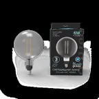 Лампа светодиодная LED Vintage Filament Straight G200 6W E27 200*283mm Gray 330lm 4000K 1/6 | 154802205 | Gauss