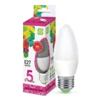 Лампа светодиодная LED-СВЕЧА-standard 5Вт 230В Е27 6500К 450Лм | 4690612034096 | ASD