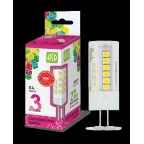                  Лампа светодиодная LED-JC-standard 3Вт 12В G4 6500К 270Лм | 4690612026381 | ASD
               
