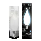Лампа светодиодная LED 5Вт E14 220В 4100К свеча на ветру | 104201205 | Gauss
