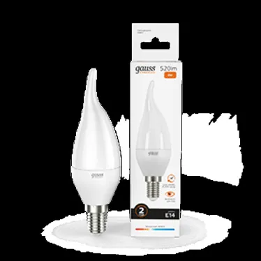 Лампа светодиодная LED 8Вт E14 220В 2700К Elementary свеча на ветру | 34118 | Gauss