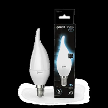 Лампа светодиодная Black LED Свеча на ветру E14 9.5W 950lm 4100K | 104101210 | Gauss