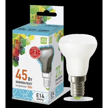 Лампа светодиодная LED-R39-standard 5Вт 230В Е14 4000К 450Лм | 4690612006703 | ASD
