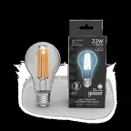 Лампа светодиодная Filament А70 22W 2100lm 4100К Е27 LED 1/10/40 | 102902222 | Gauss