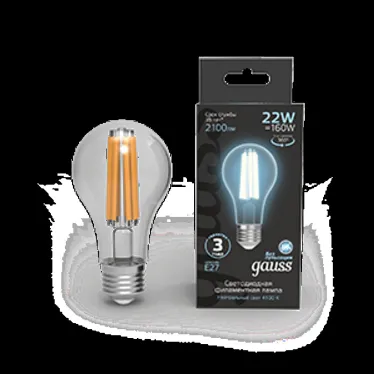 Лампа светодиодная Filament А70 22W 2100lm 4100К Е27 LED 1/10/40 | 102902222 | Gauss