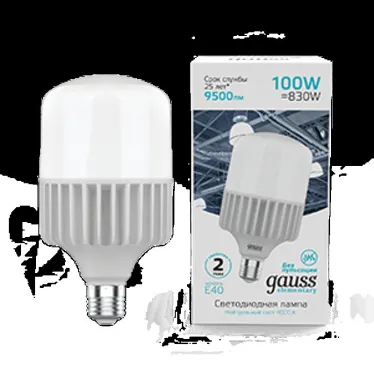 Лампа светодиодная промышленная Elementary T160 100W 9500lm 4000K E40 LED 1/8 | 63420 | Gauss