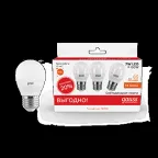 Лампа светодиодная LED 7Вт E27 220В 2700К Elementary шар (3 лампы в упаковке) | 53217T | Gauss