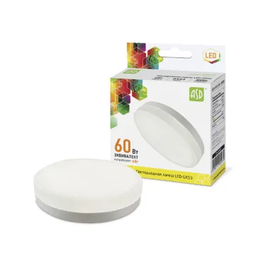 Лампа светодиодная LED-GX53-standard 6Вт 230В 3000К 540Лм | 4690612005072 | ASD