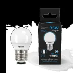 Лампа светодиодная Шар 9.5W 950lm 6500K E27 LED 1/10/100 | 105102310 | Gauss